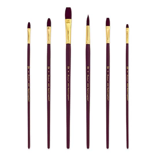 Michaels, Royal & Langnickel® Bordeaux™ Flat/Filbert Variety Brush Set – Category: Multi-Purpose